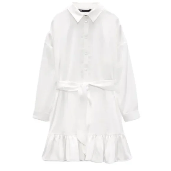 white frill dress zara Mini Dress White Dress Short Pleated Dress Zara Zara Dresses Zara Pleated and photos ZARA NWT WOMAN SS25 SEQUIN